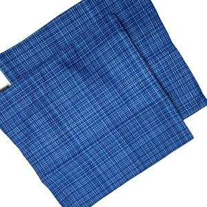Outdoor‎ Blue Basketweave Textured Square Pillow Covers Set of 2 18x18